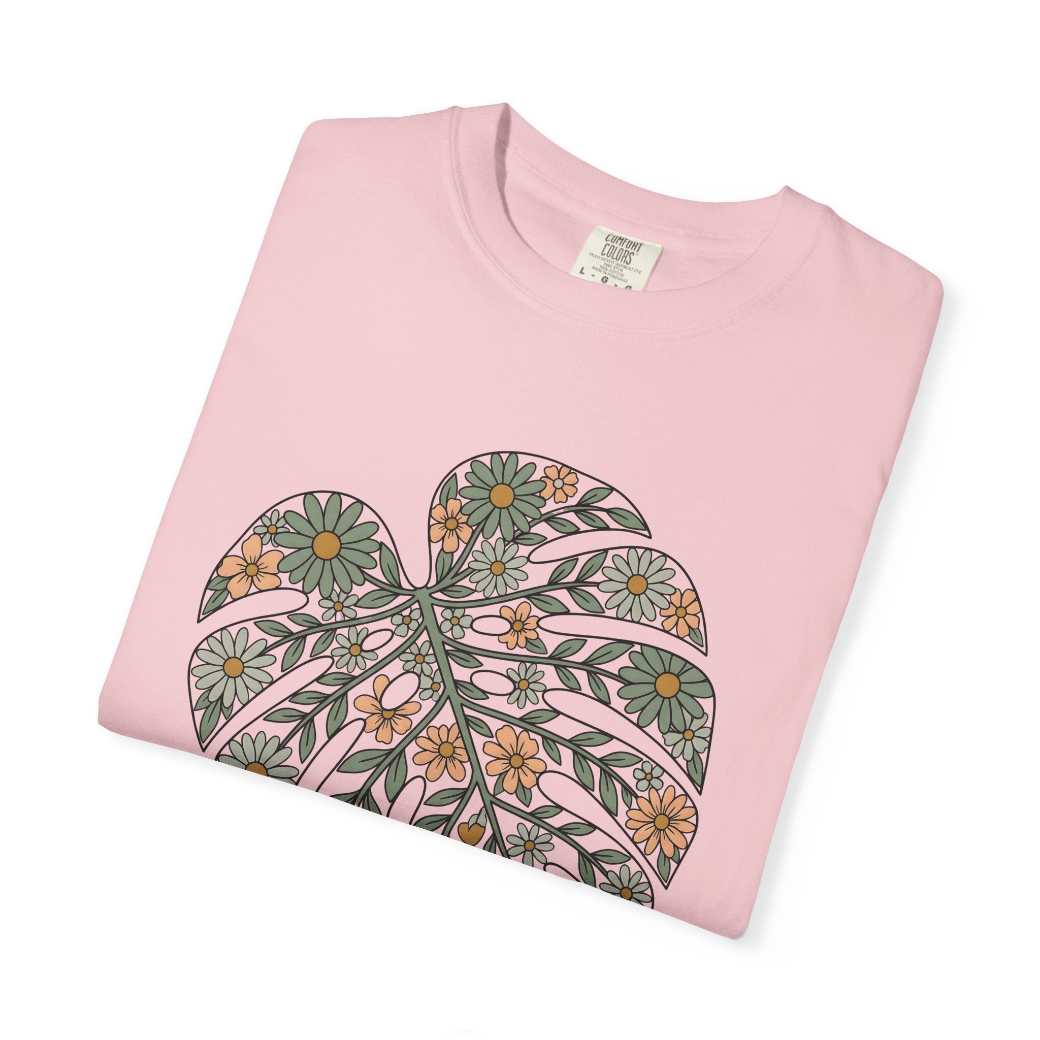 Monstera Foliage Shirt Botanical Petal Gift Women Gypsy Tee Swiss Cheese Plant T-Shirt Floral Fan Bohemian Tshirt Floral Graphic Doodle