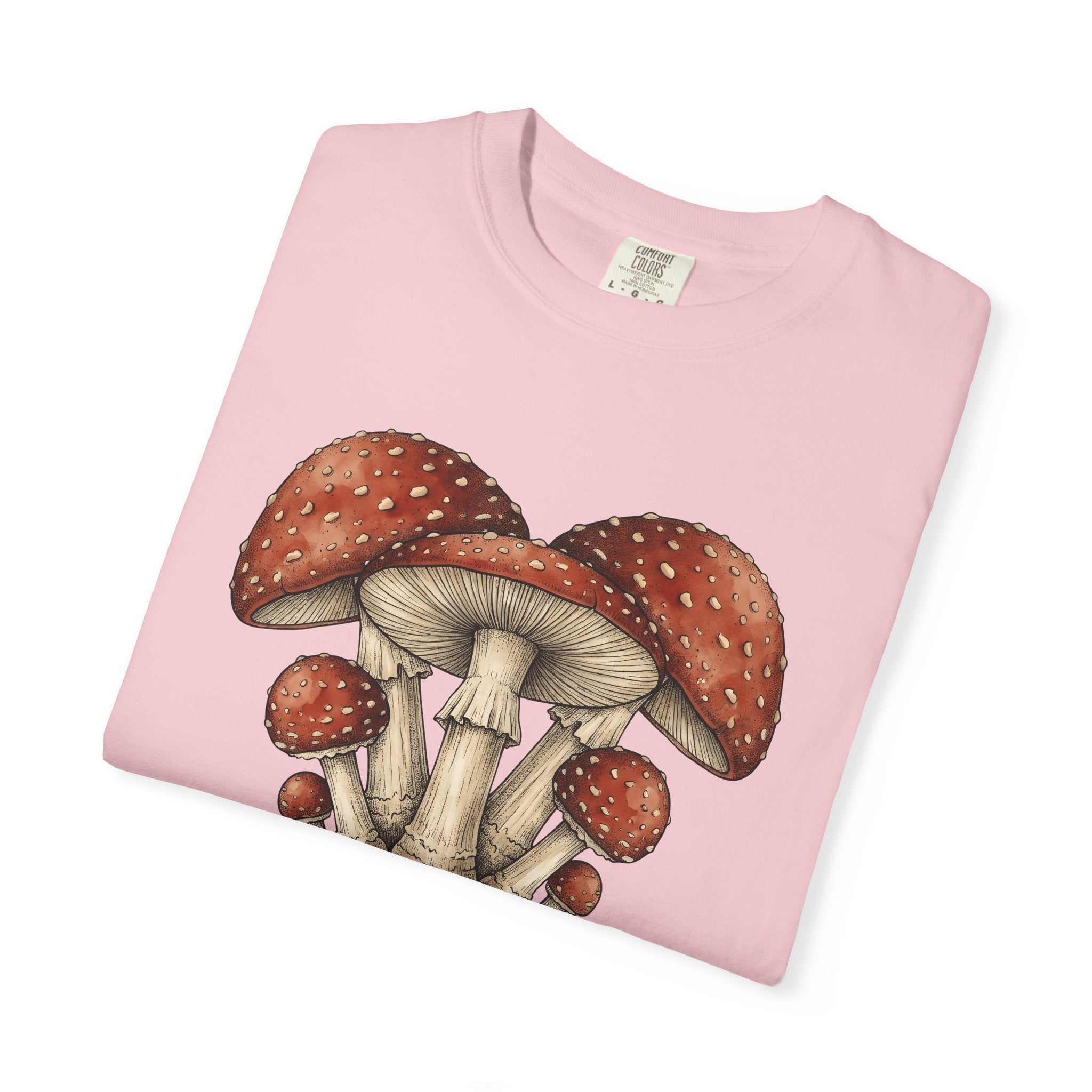 Fungi Cluster Shirt Mushrooms Wildlife Gift Women Nature Illustration Tee Mushroom T-Shirt Fungal Fan Botanical Tshirt Wildlife Graphic
