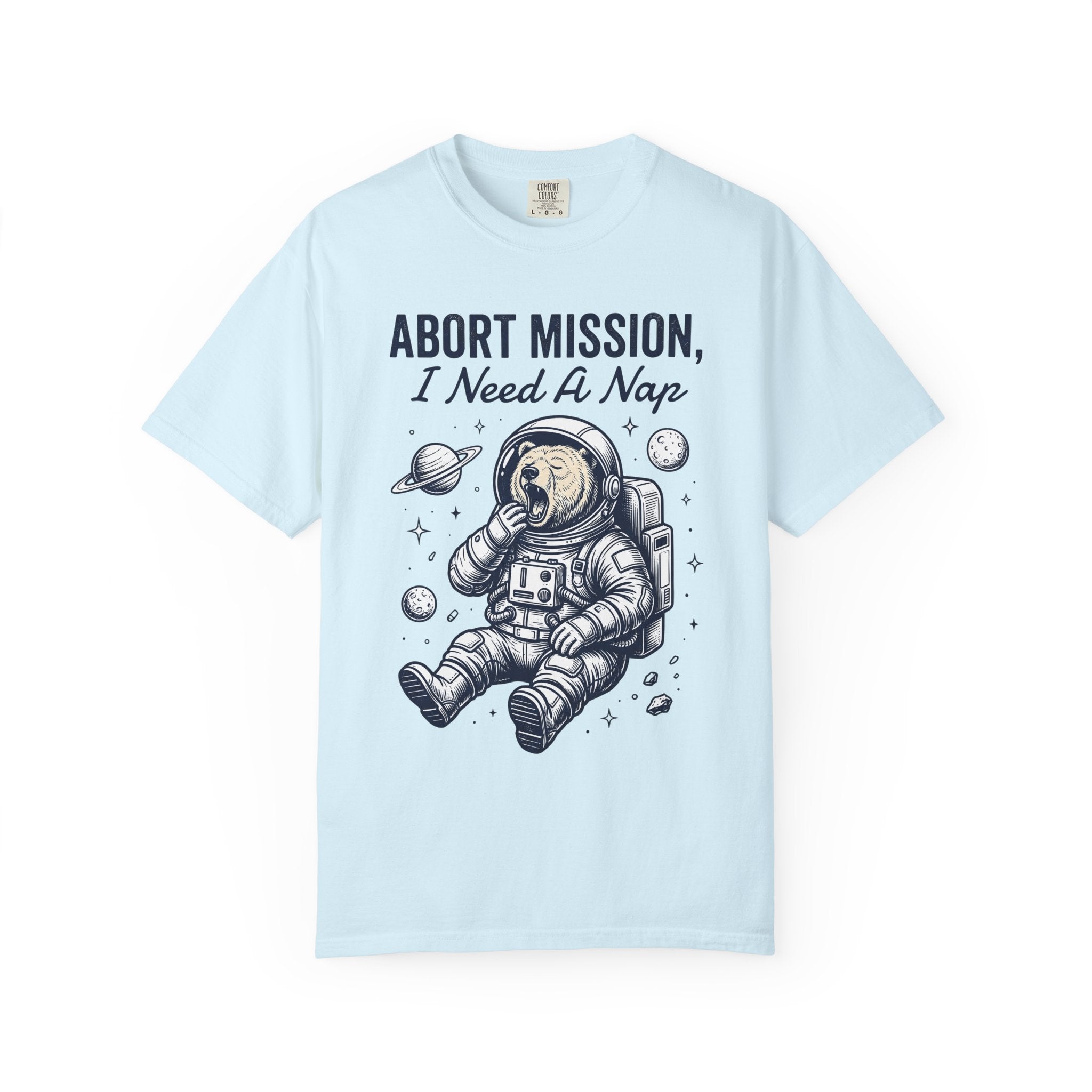 Astronaut Bear Shirt Funny Animal Gift Women Cartoon Tee Teddy Bear T-Shirt Humor Fan Cute Graphic Creature Design Retro Planets Tshirt