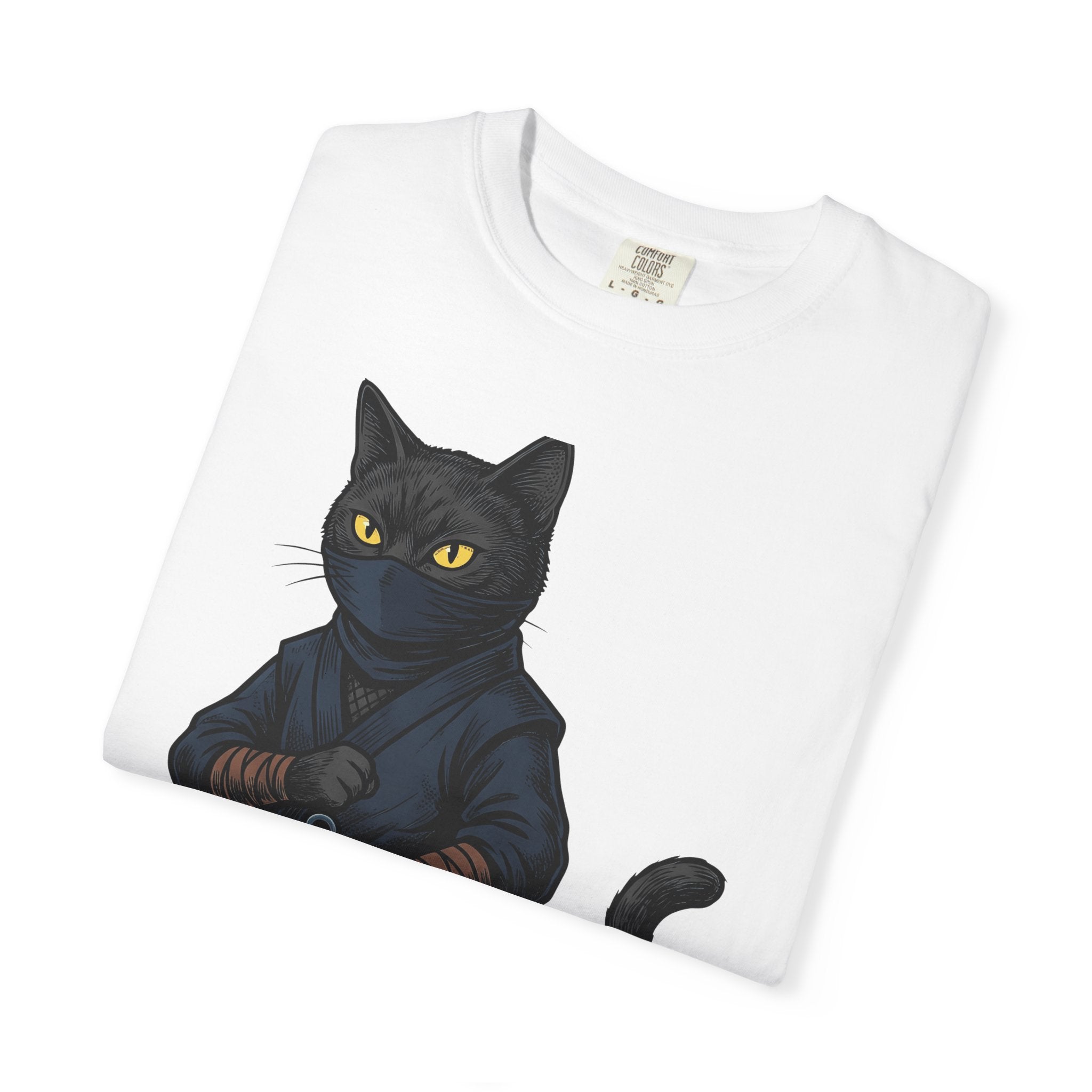 Stealth Cat Shirt Cat Joke Gift Women Comic Tee Cat T-Shirt Cat Fan Cartoon Tshirt Pun Graphic Retro Knife Tshirt