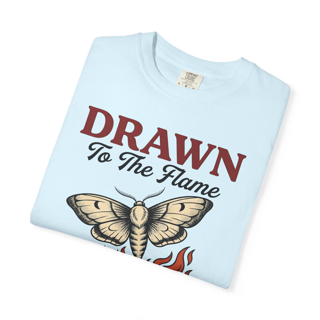 Moth Love Flame Shirt St. Valentine's Day Comedy Gift Women Antique Tee Flame T-Shirt Valentine Fan Vintage Tshirt Humor Graphic Doodle