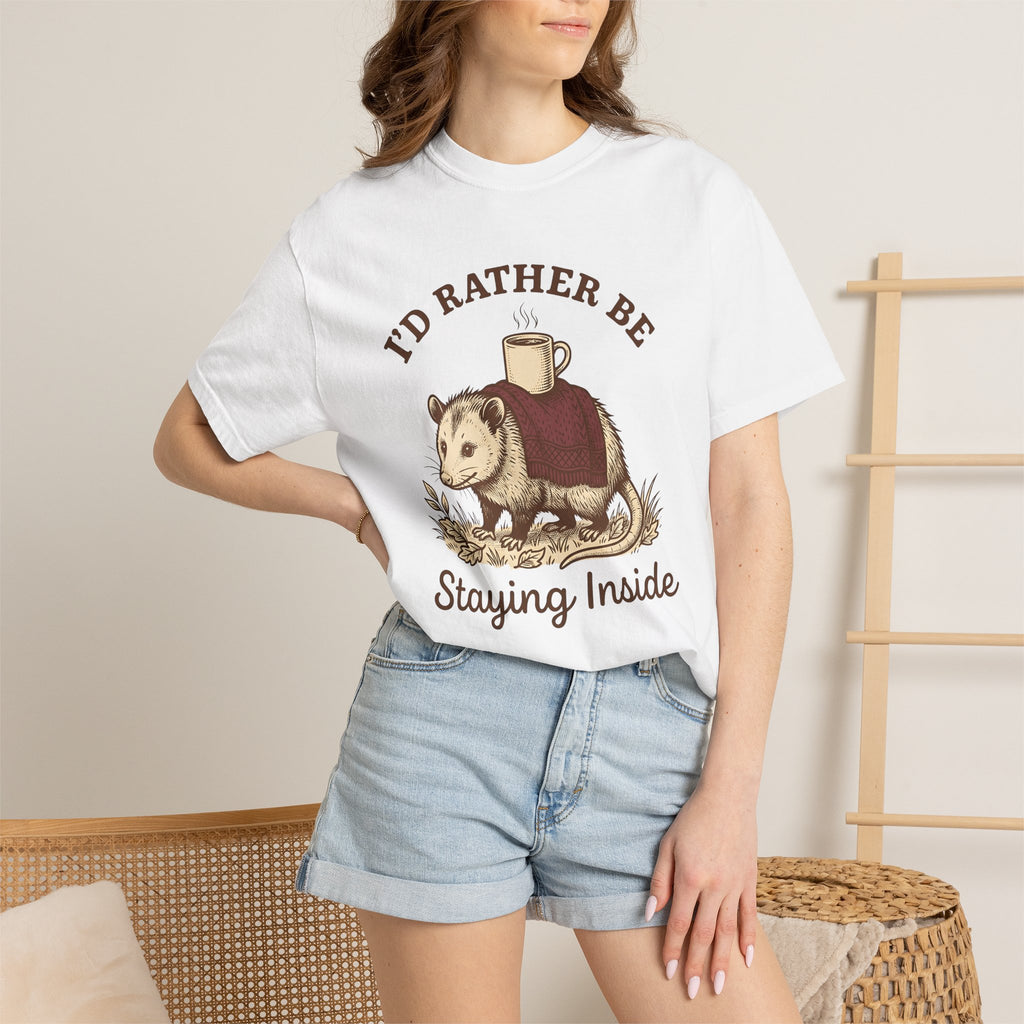 Opossum Mug Shirt Cozy Wildlife Gift Women Retro Tee Possum T-Shirt Snug Fan Vintage Tshirt Animal Graphic Sketch Throw Tshirt