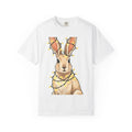 Rabbit Shirt Animals Christmas Gift Women Adorable Tee Bunny T-Shirt Pet Fan Cute Tshirt Winter Graphic Sketch Fairy Lights Tshirt