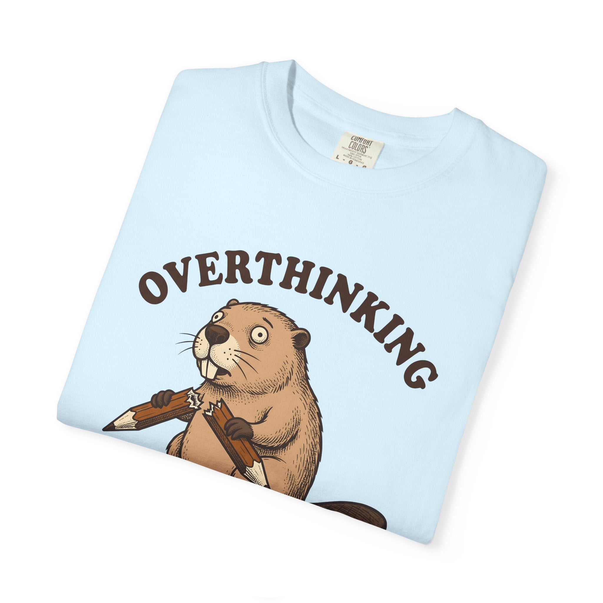 Beaver Drawing Shirt Animals Joke Gift Women Doodle Tee Beaver T-Shirt Wildlife Fan Cartoon Tshirt Pun Graphic Hand Drawn Writing Utensil