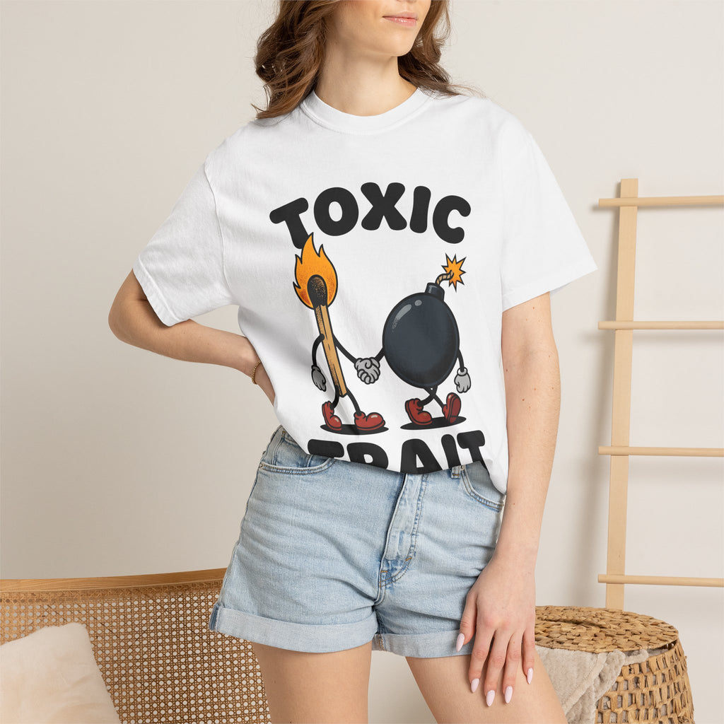 Matchstick Blast Shirt St. Valentine's Day Comedy Gift Women Animated Tee Matchstick Explosion T-Shirt Valentine Fan Cartoon Tshirt Humor