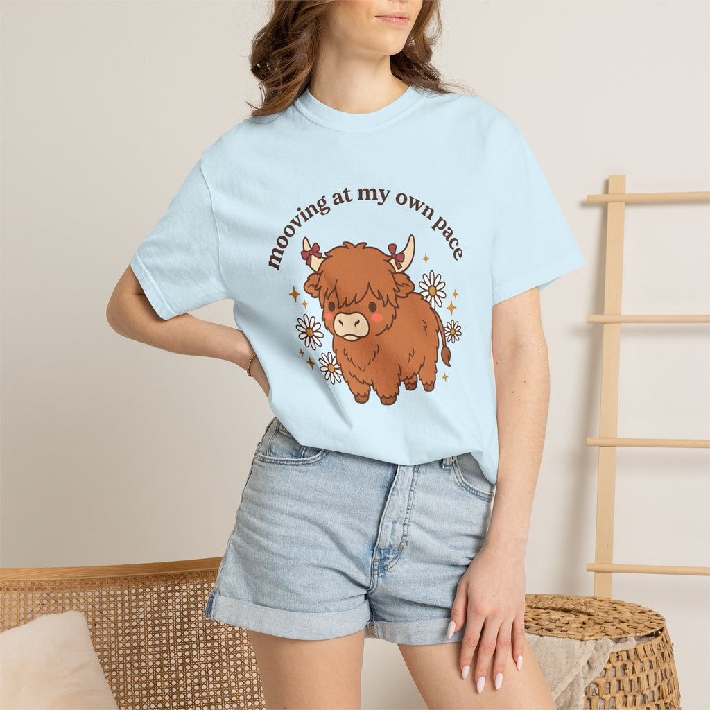 Highland Cattle Shirt Funny Pet Gift Women Cute Tee Cow T-Shirt Humor Fan Cartoon Tshirt Animal Graphic Comic Wildflowers Tshirt