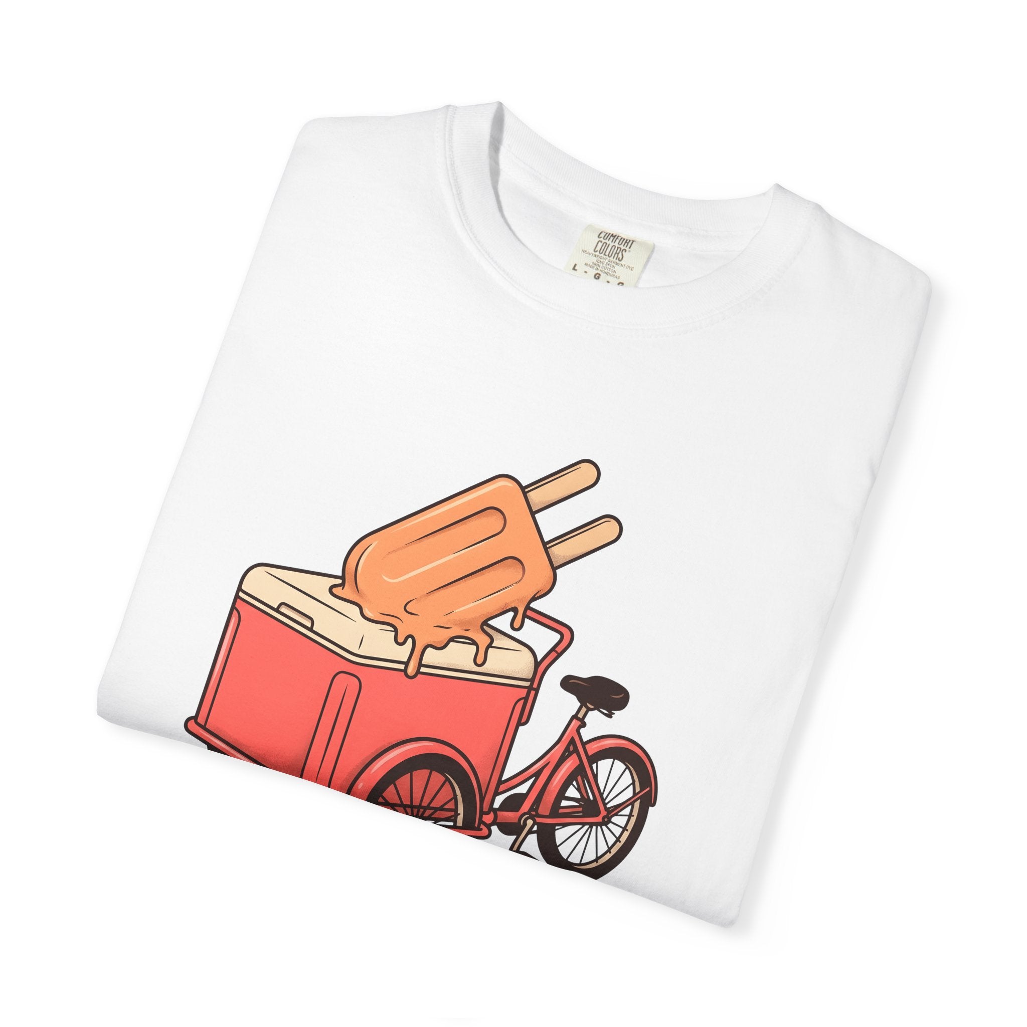 Ice Cream Cart Shirt Desserts Beach Gift Women Comic Tee Ice Cream Van T-Shirt Sweets Fan Cartoon Tshirt Coastal Graphic Vintage Bike Tshirt