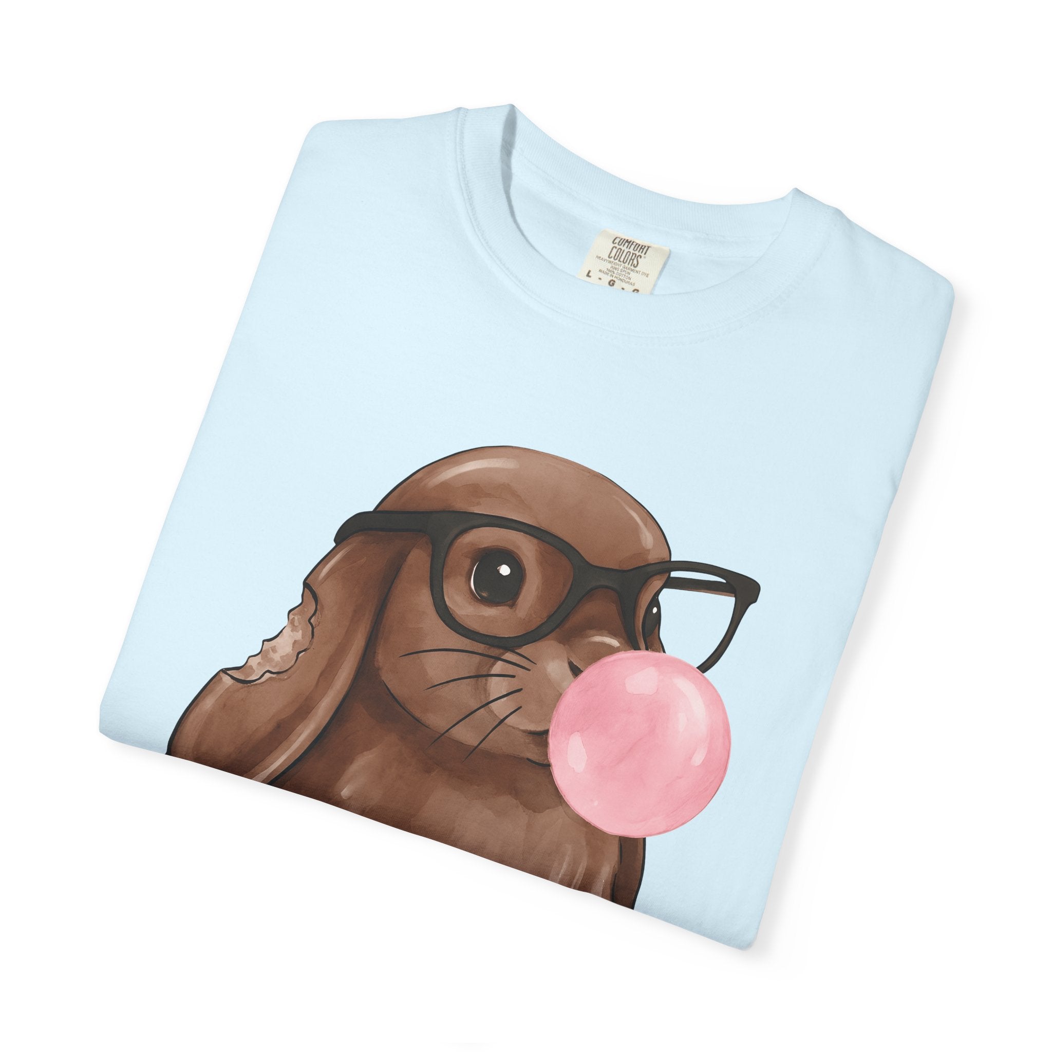 Sweet Rabbit Shirt Easter Beast Gift Women Hand Drawn Tee Bunny T-Shirt Easter Fan Hare Tshirt Monster Graphic Pastel Specs Tshirt