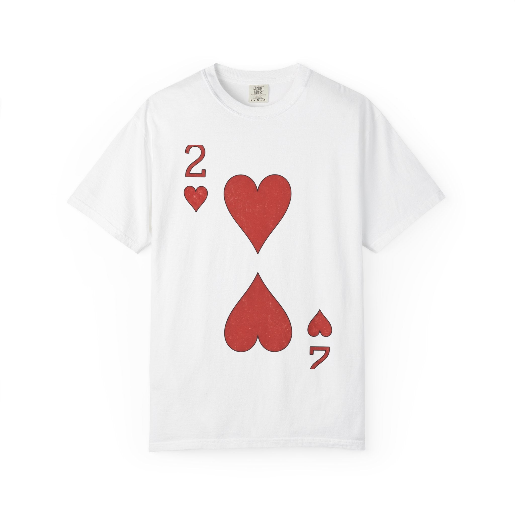 Heart Card Shirt Valentine's Day Love Gift Women Minimalist Tee Card T-Shirt Valentine Fan Simple Tshirt Romance Graphic Vintage Playing