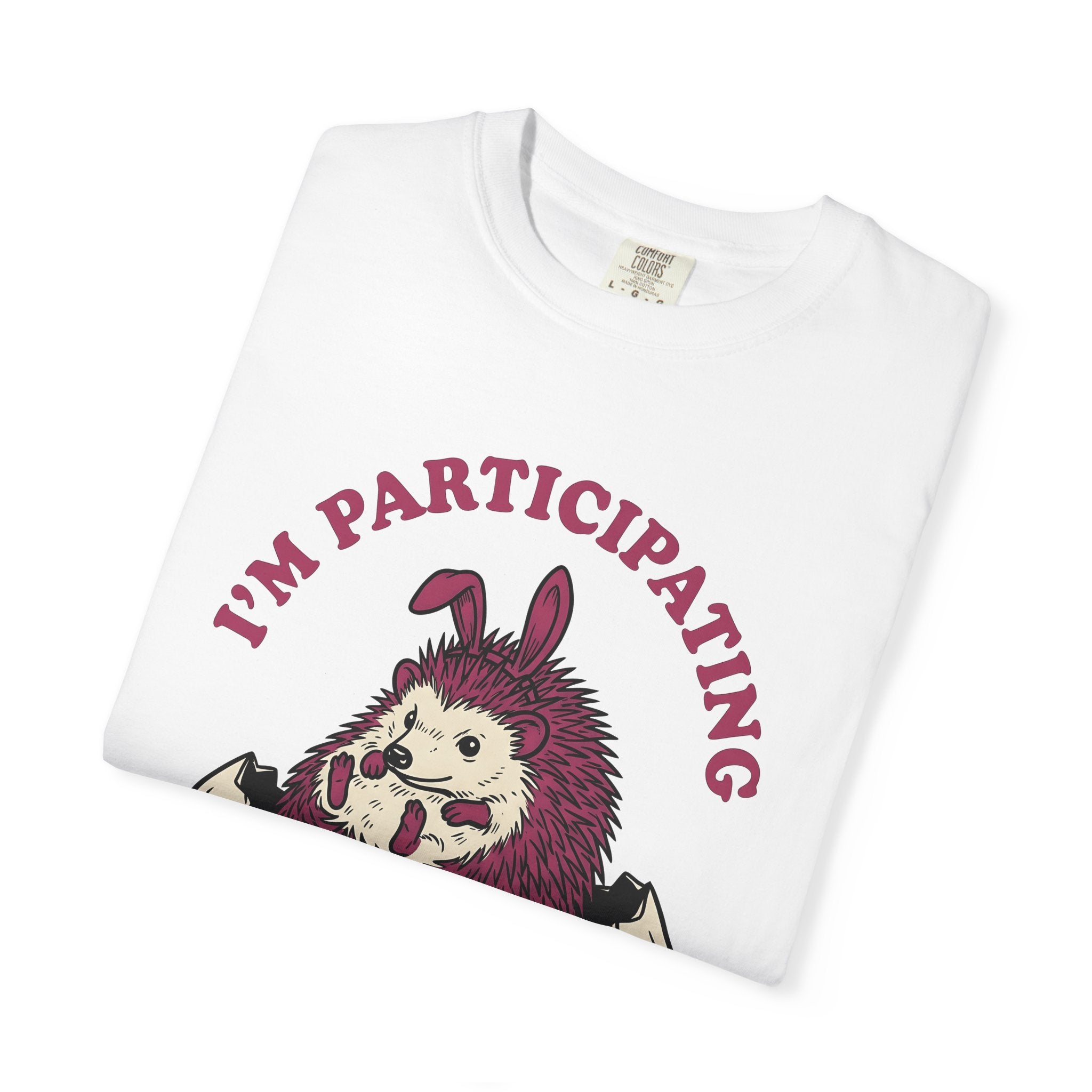 Hedgehog Egg Shirt Easter Animal Gift Women Cartoon Tee Quill T-Shirt Easter Fan Comic Tshirt Creature Graphic Hand Drawn Bunny Ears Tshirt