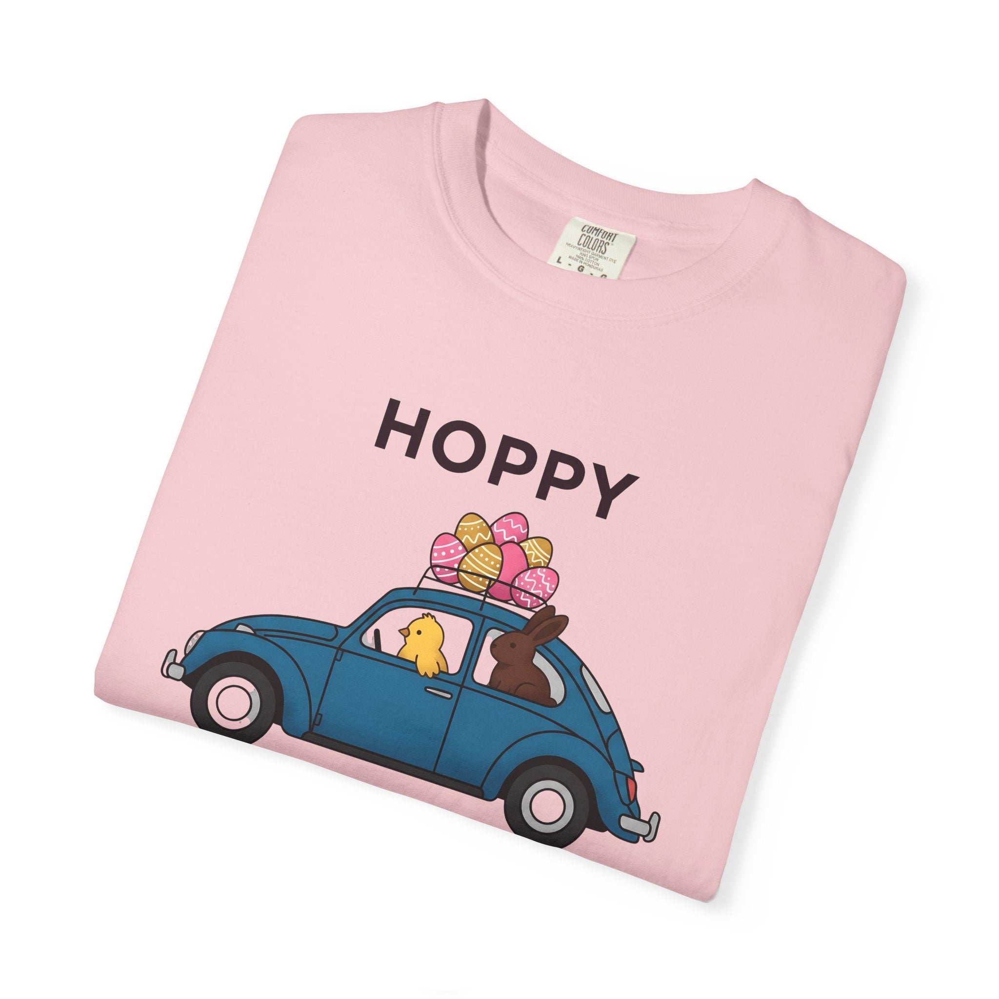 Hare Chick Car Shirt Easter Event Gift Women Line Art Tee Bunny T-Shirt Easter Fan Doodle Tshirt Party Graphic Illustration Egg Decorations