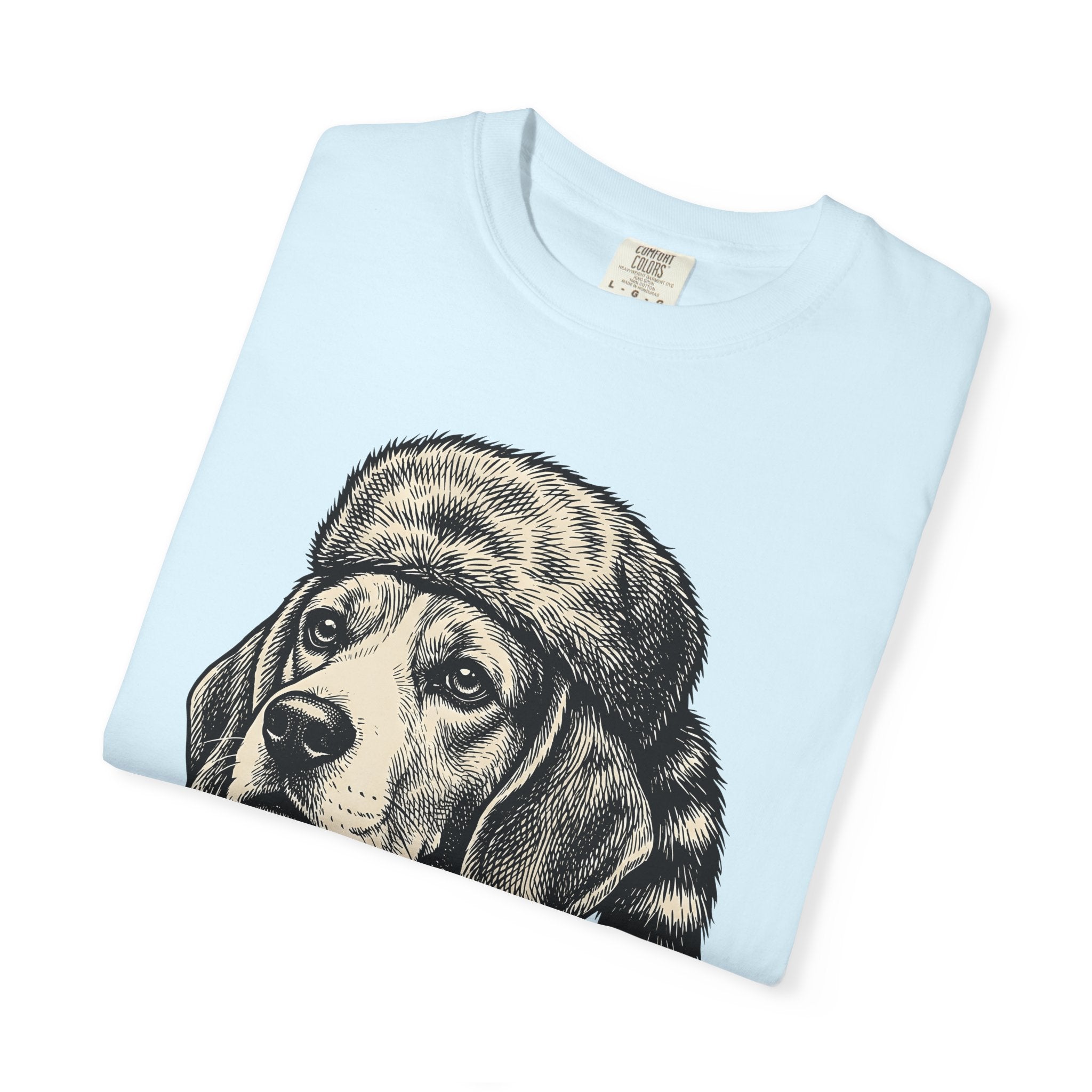 Beagle Pet Shirt Dog Wildlife Gift Women Line Art Tee Hound T-Shirt Dog Fan Illustration Graphic Cartoon Furry Cap Tshirt