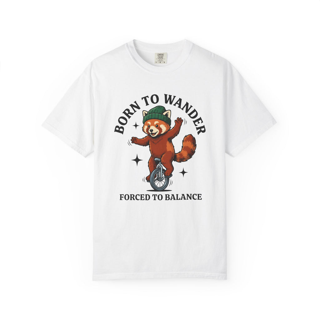 Red Panda Unicycle Shirt Funny Animal Gift Women Cartoon Tee Panda T-Shirt Humor Fan Comic Tshirt Wildlife Graphic Vintage Beanie Tshirt