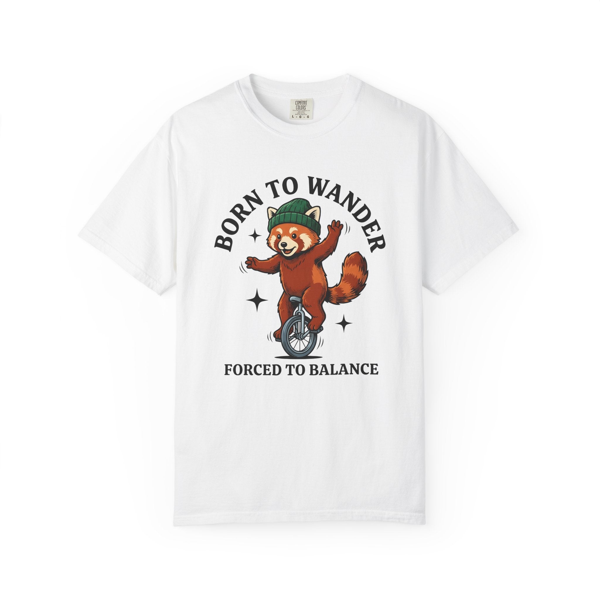 Red Panda Unicycle Shirt Funny Animal Gift Women Cartoon Tee Panda T-Shirt Humor Fan Comic Tshirt Wildlife Graphic Vintage Beanie Tshirt