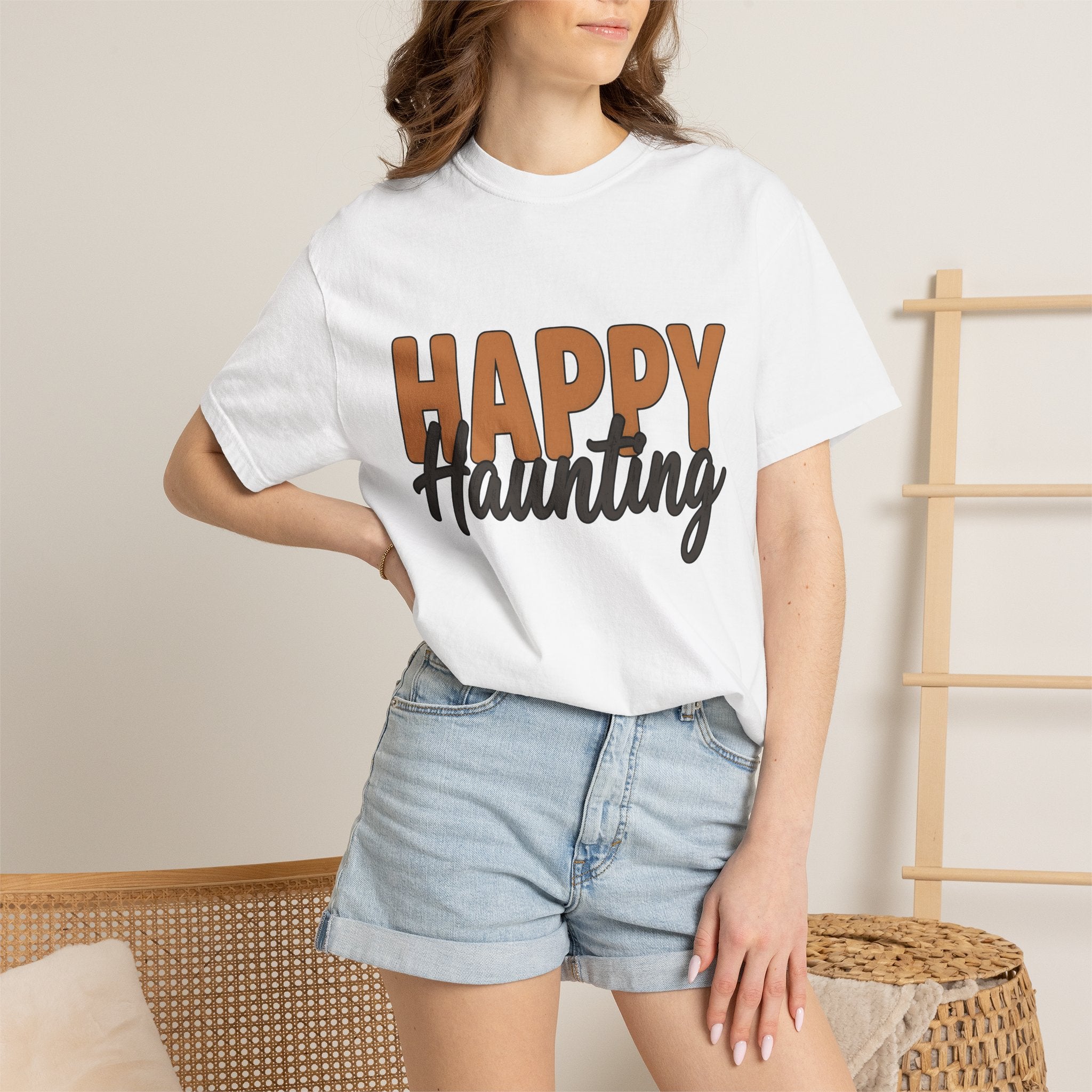 Spooky Quote Shirt Halloween Party Gift Women Playful Tee Horror T-Shirt Halloween Fan Creepy Tshirt Celebration Graphic Retro Script Font