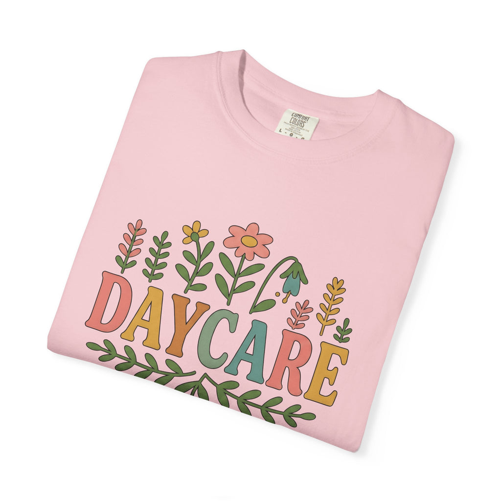 Floral Nursery Shirt Daycare Mentor Gift Women Vintage Tee Garden T-Shirt Childcare Fan Retro Tshirt Coaching Graphic Outline Field Flowers