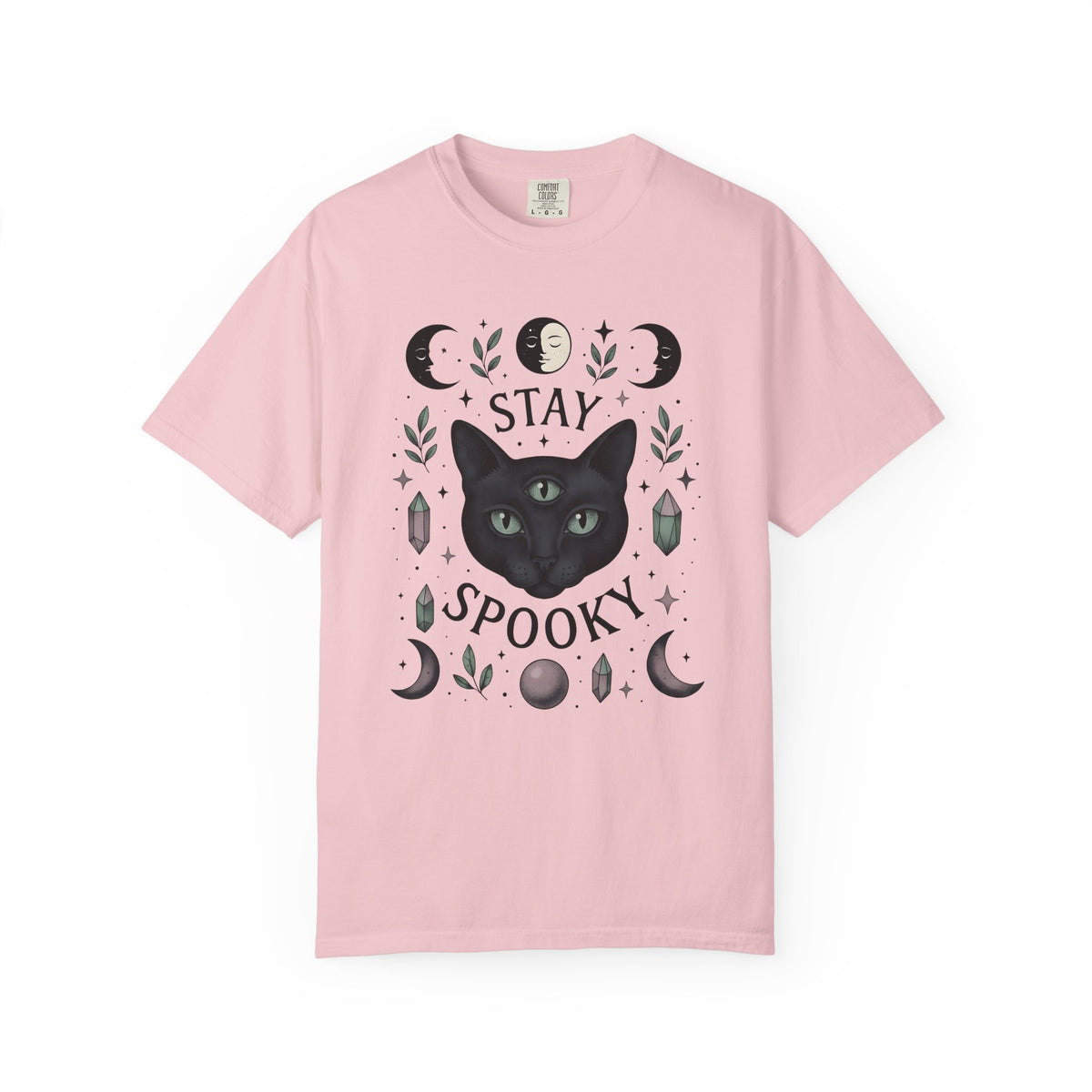 Mystical Cat Shirt Boho Chic Esoteric Unisex Gift Bohemian Tee Cat T-Shirt
