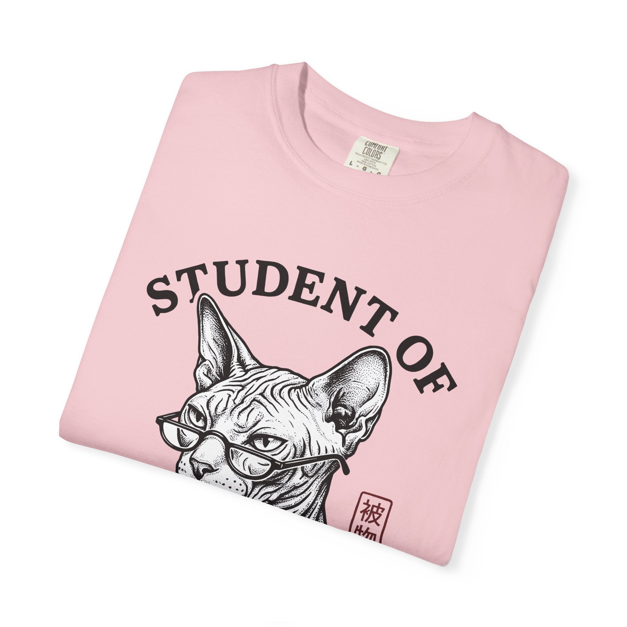 Hairless Cat Shirt Cat Jokes Gift Women Sketch Tee Sphynx T-Shirt Cat Fan Drawing Graphic Retro Eyeglasses Tshirt