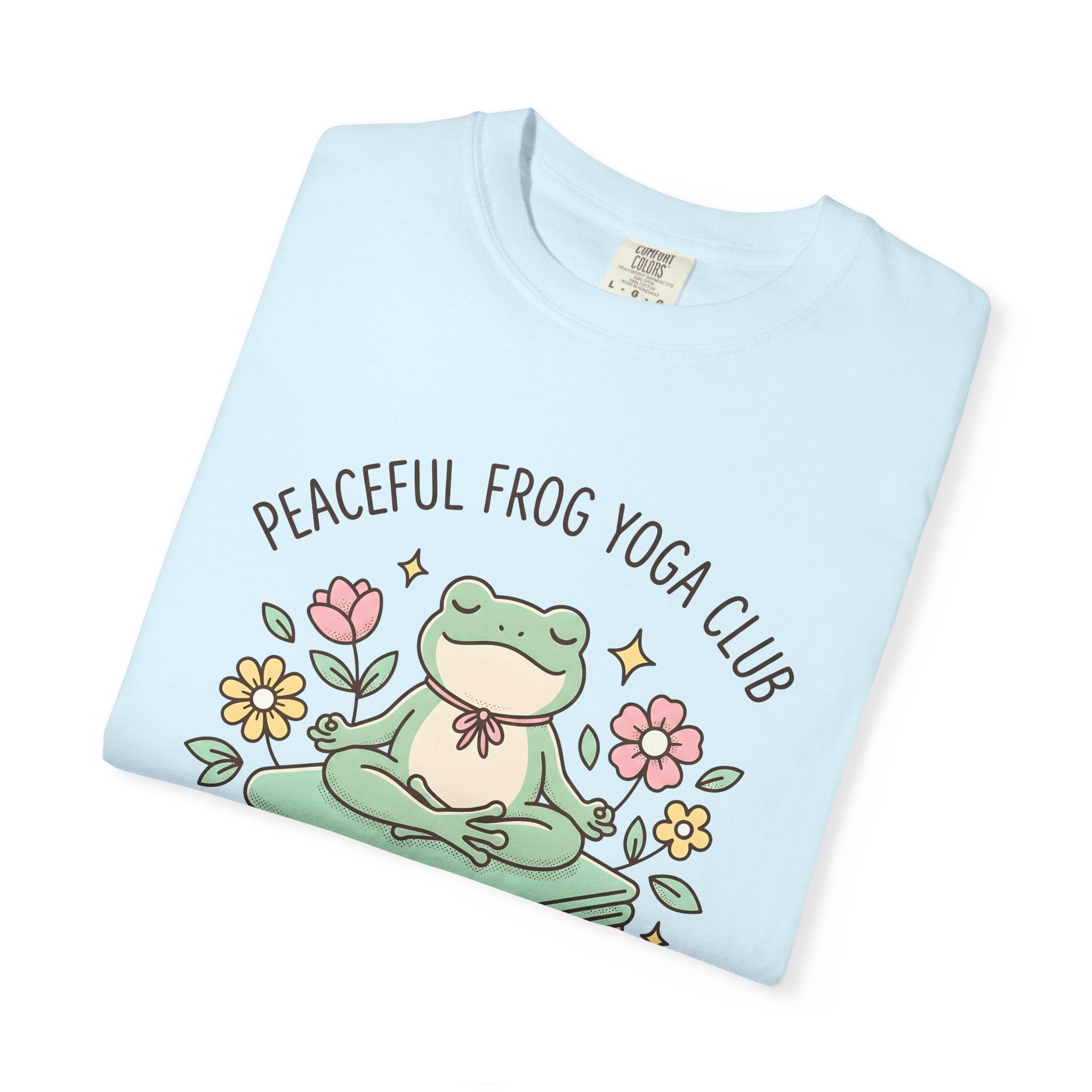 Frog Pose Shirt Yoga Wildlife Gift Women Cartoon Tee Asana T-Shirt Yoga Enthusiast Comic Tshirt Animal Graphic Muted Floral Tshirt