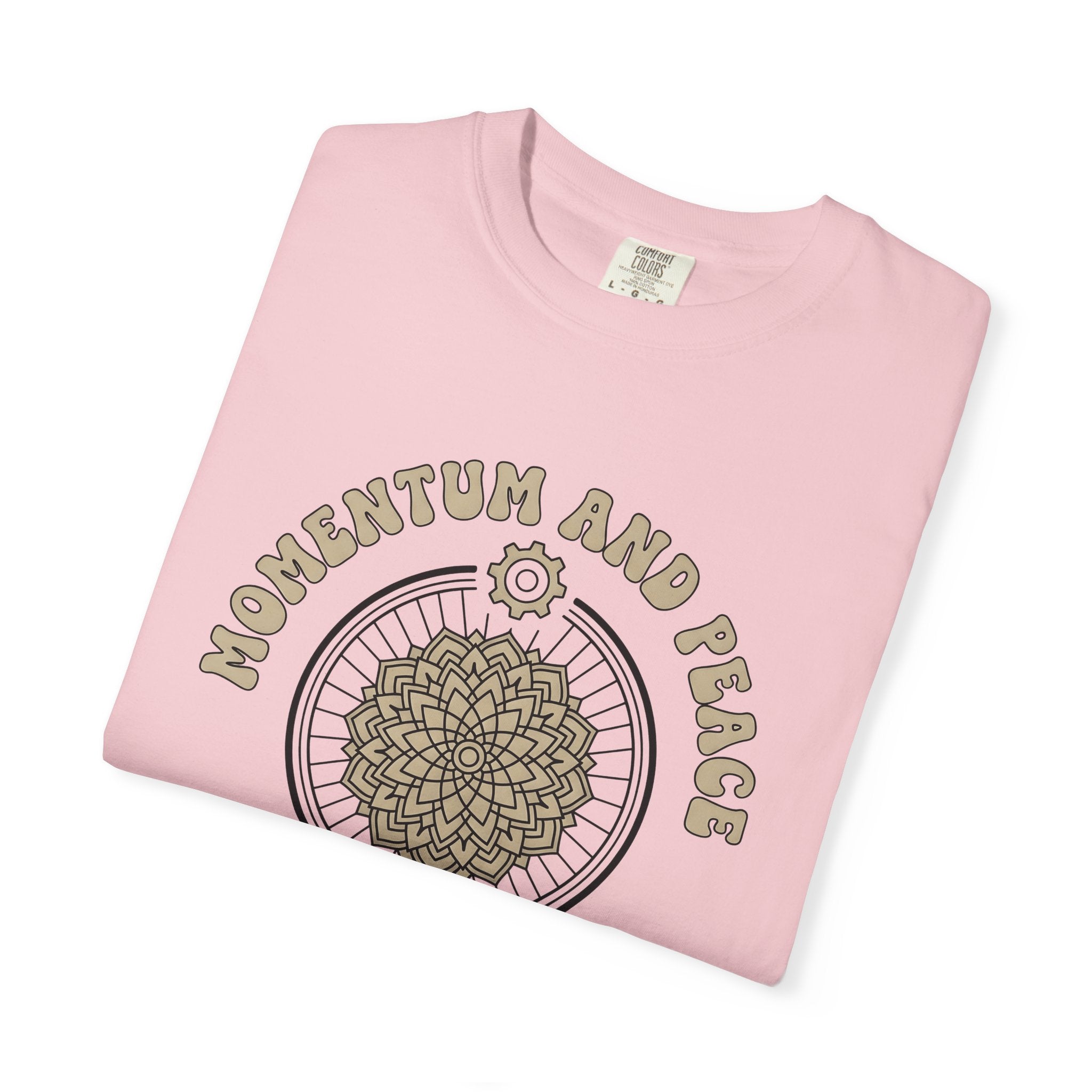 Bicycle Wheel Mandala Shirt Sports Yoga Gift Women Boho Tee Wheel T-Shirt Athlete Enthusiast Bohemian Tshirt Meditation Graphic Minimalist