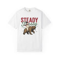 Snowman Teddy Shirt Christmas Cold Gift Women Retro Tee Teddy Bear T-Shirt Xmas Fan Winter Graphic Tshirt Sketch Snowflake Tshirt
