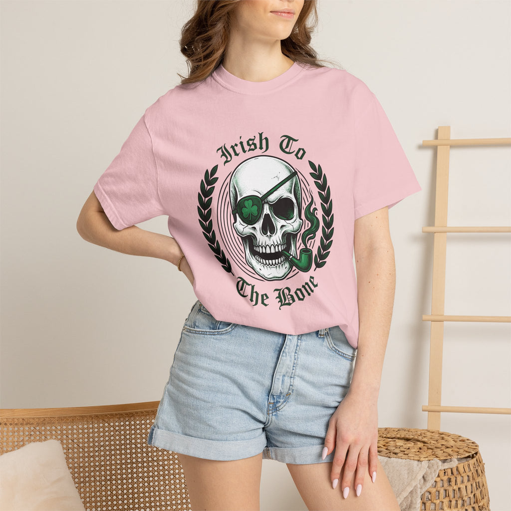 Skull Tobacco Shirt St Patrick's Day Skull Face Gift Women Traditional Tee Chewing Tobacco T-Shirt Shamrock Fan Vintage Tshirt Skull Graphic