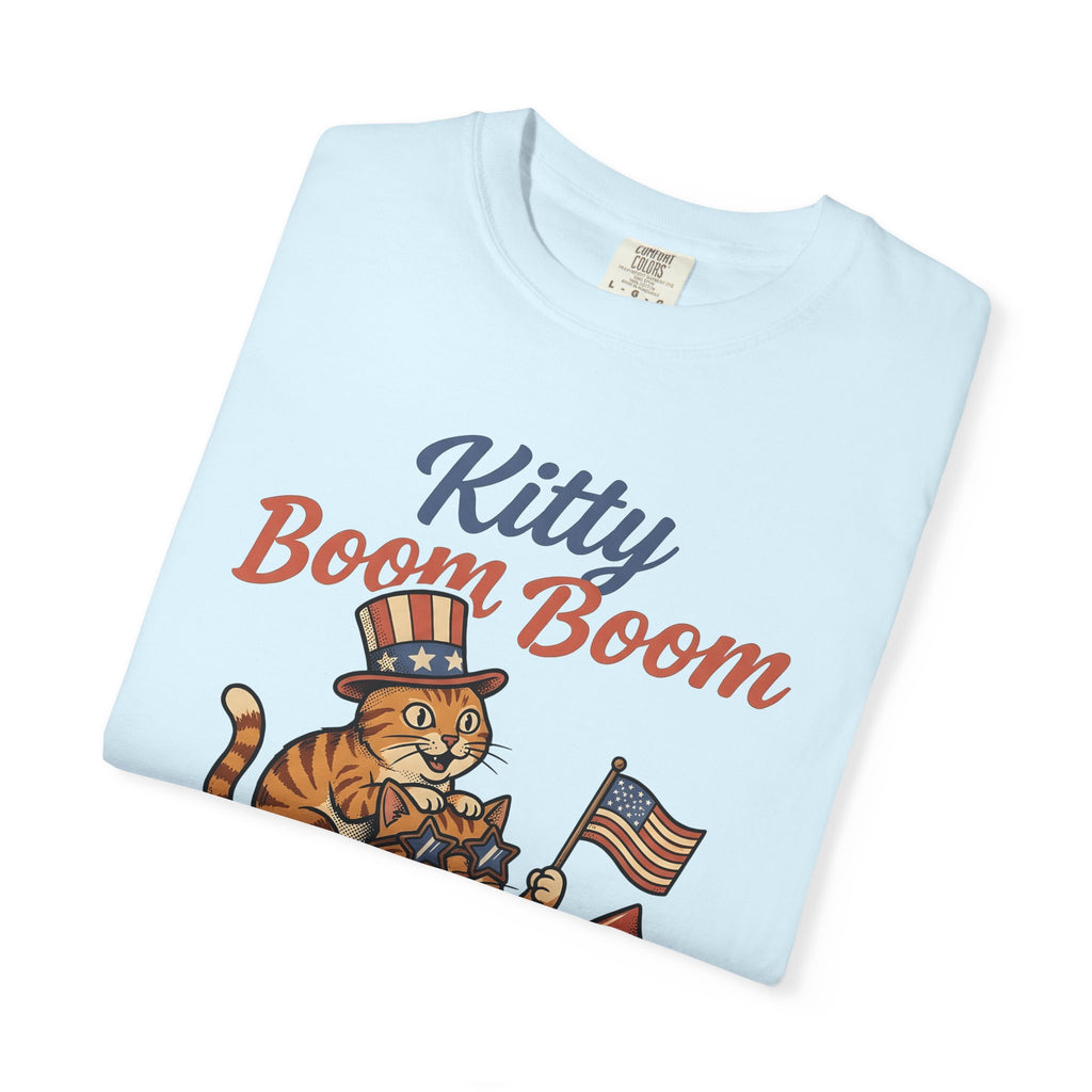 Patriotic Cats Shirt America Cat Gift Women Vintage Tee Kitty Cat T-Shirt Independence Day Fan Feline Tshirt Retro Tshirt Cat Graphic Hand