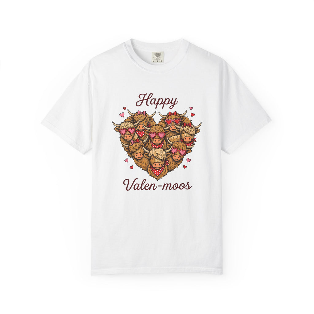 Highland Cows Shirt St Valentines Day Animal Gift Women Cartoon Tee Cow T-Shirt Valentine Fan Comic Tshirt Creature Graphic Vintage Heart