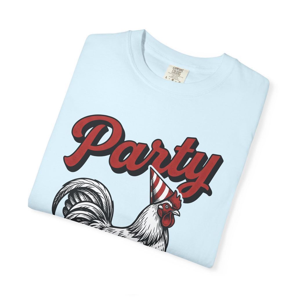 Cock Party Hat Shirt Funny Creatures Gift Women Aged Tee Rooster T-Shirt Humor Fan Vintage Tshirt Beast Graphic Traditional Sprinkles Tshirt