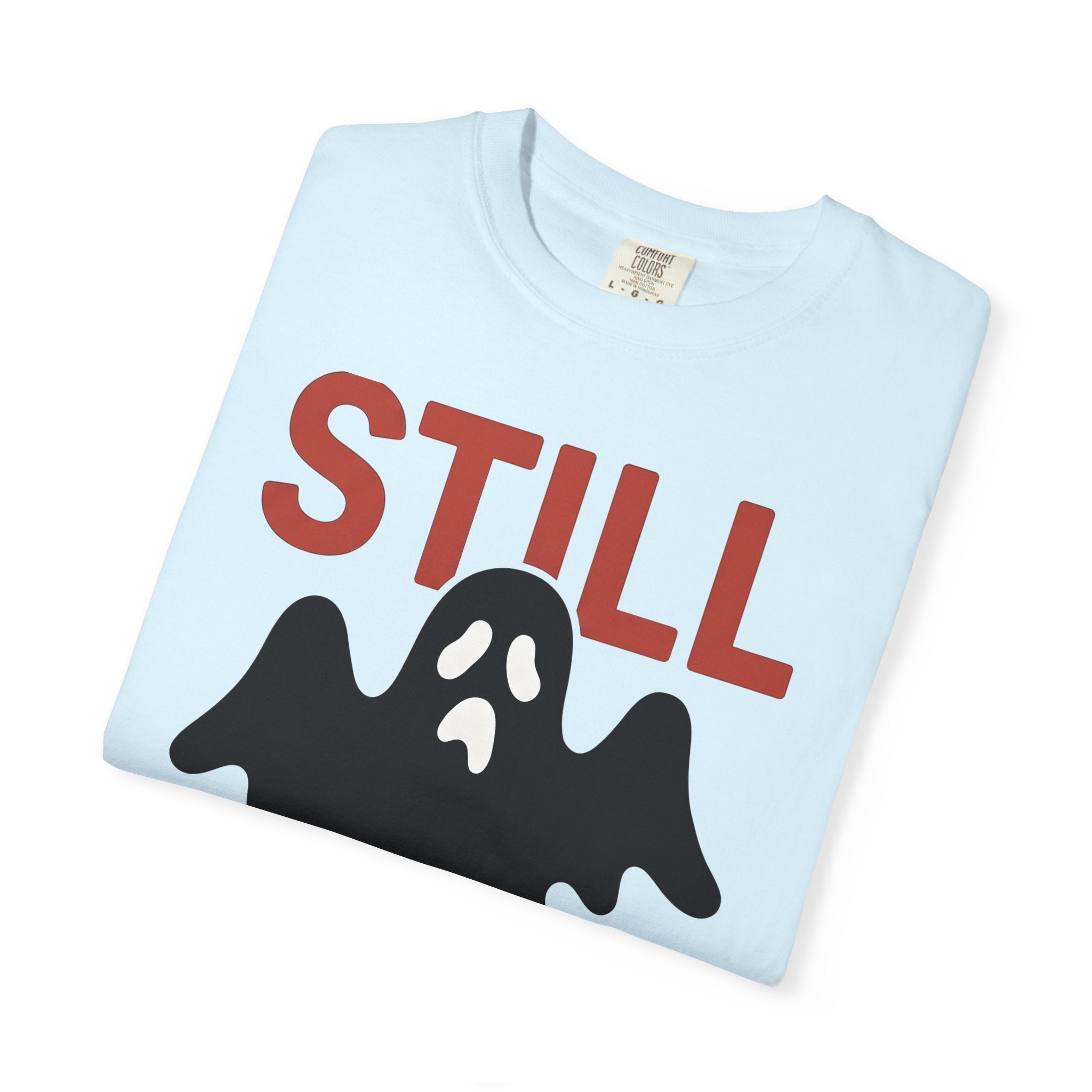 Ghost Graphic Shirt Halloween Humor Gift Women Bold Tee Specter T-Shirt Horror Fan Graphic Tshirt Funny Graphic Minimalist Spooky Face