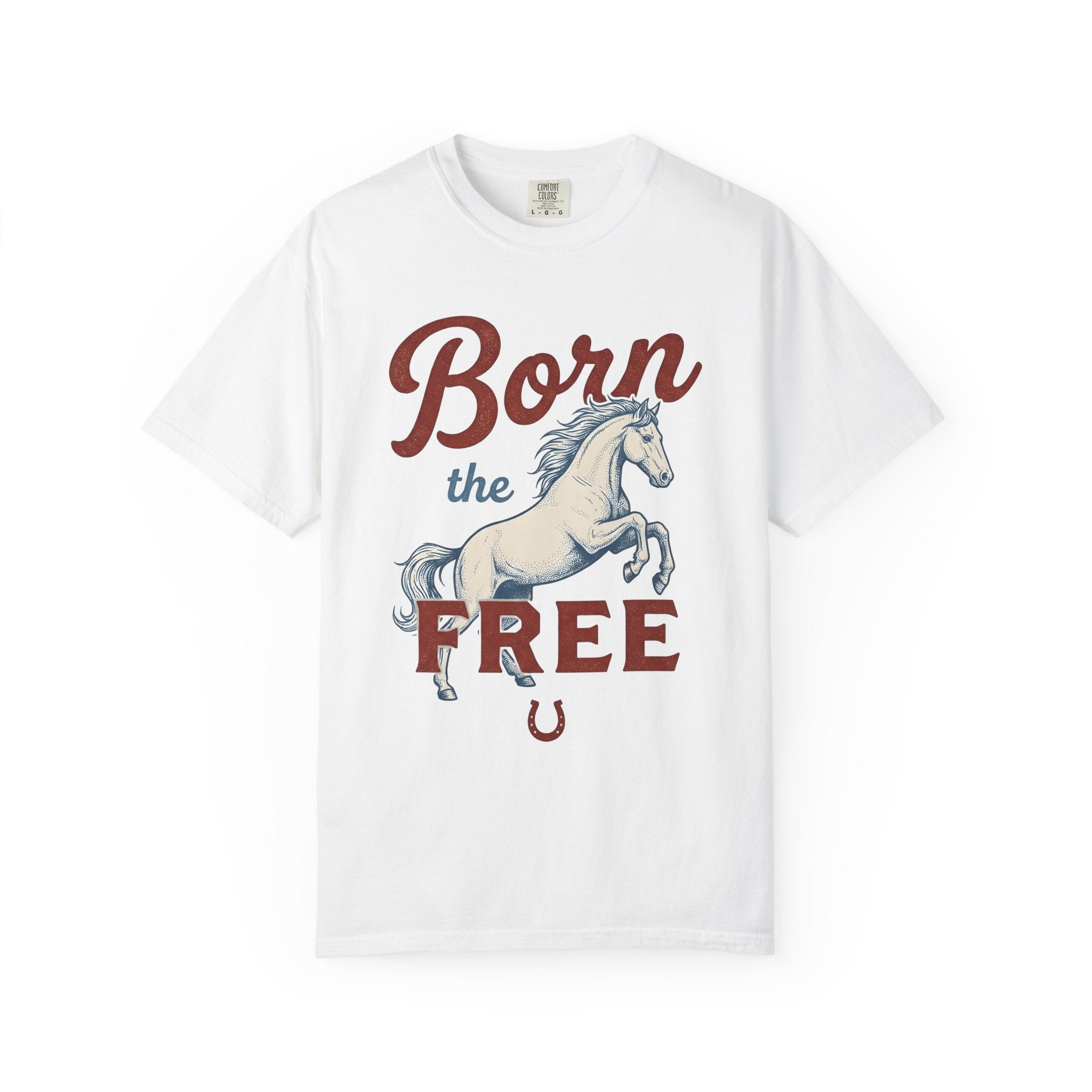 Prancing Horse Shirt America Independence Gift Women Classic Tee Stallion T-Shirt Patriot Fan Vintage Tshirt Liberty Graphic Line Art