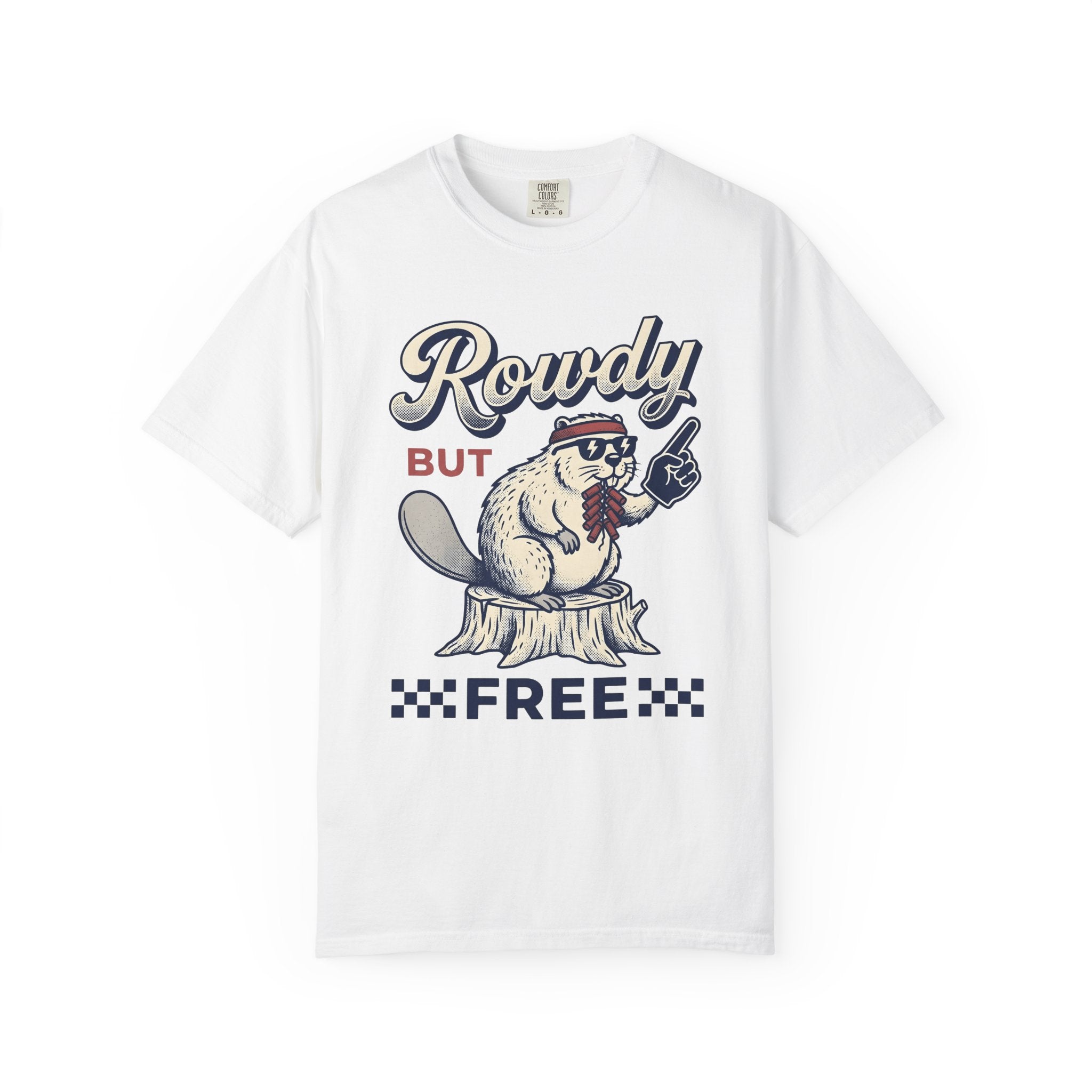 Beaver Illustration Shirt America Independence Gift Women Farmhouse Tee Beaver T-Shirt American Fan Rustic Tshirt Freedom Graphic Antique