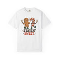 Gingerbread Person Candy Cane Shirt Christmas Festivity Gift Women Animated Tee Gingerbread Man T-Shirt Holiday Fan Cartoon Tshirt