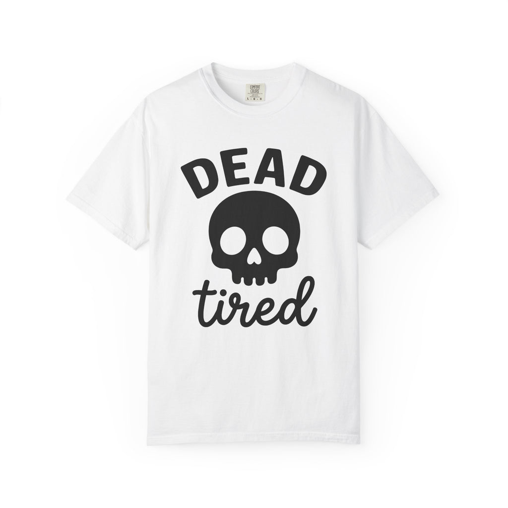 Skull Illustration Shirt Halloween Punk Gift Women Edgy Tee Skull T-Shirt Horror Fan Gothic Tshirt Punk Graphic Sleek Decorative Font Tshirt