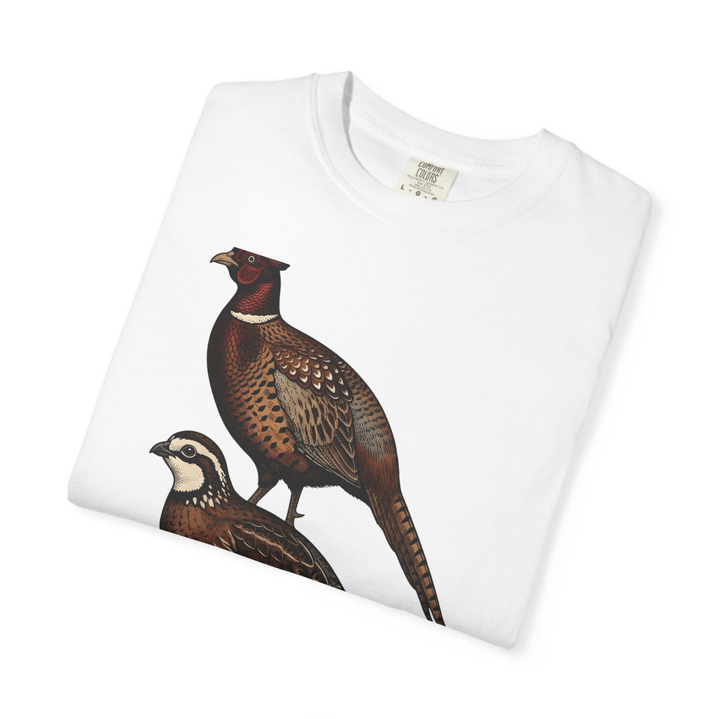 Hunting Game Birds Shirt Hunting Adventure Gift Women Cartoon Tee Upland Game T-Shirt Hunter Fan Wildlife Graphic Tshirt Ink Drawing Animal
