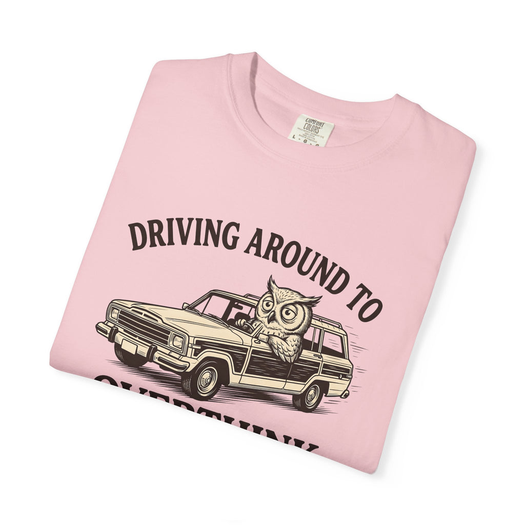 Owl Auto Shirt Funny Critters Gift Women Antique Tee Hoot T-Shirt Humor Fan Vintage Tshirt Animal Graphic Ink Carriage Tshirt