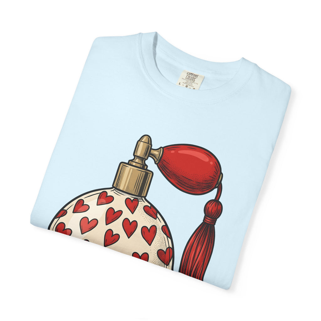 Perfume Container Shirt Valentines Day Passion Gift Women Graphic Tee Bottle T-Shirt Valentine Fan Artistic Tshirt Desire Graphic Old School
