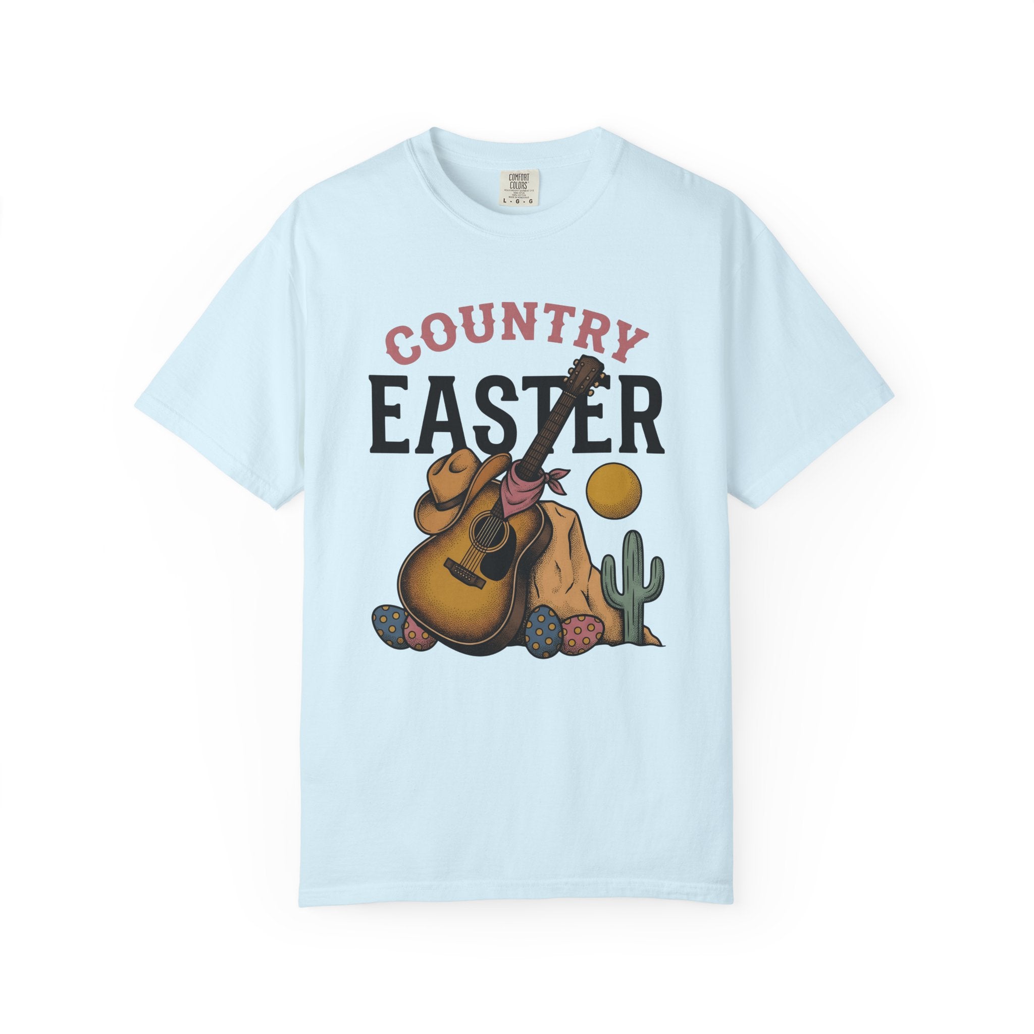 Acoustic Guitar Desert Shirt Easter Folk Gift Women Retro Tee Guitar T-Shirt Easter Fan Vintage Tee Folk Illustration Vintage Cowboy Cap