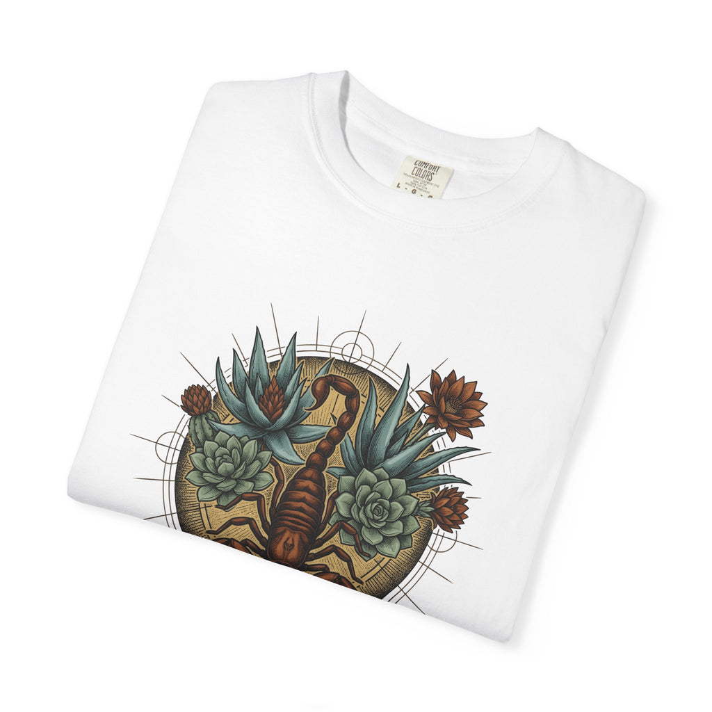 Scorpion Flower Shirt Boho Chic Horoscope Gift Women Tribal Tee Scorpio T-Shirt Bohemian Enthusiast Tribal Tshirt Astrology Graphic Retro