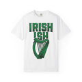 Harp Drawing Shirt St Patrick's Day Gaelic Gift Women Graphic Tee Lyre T-Shirt Shamrock Fan Celtic Tshirt Gaelic Graphic Classic Antique