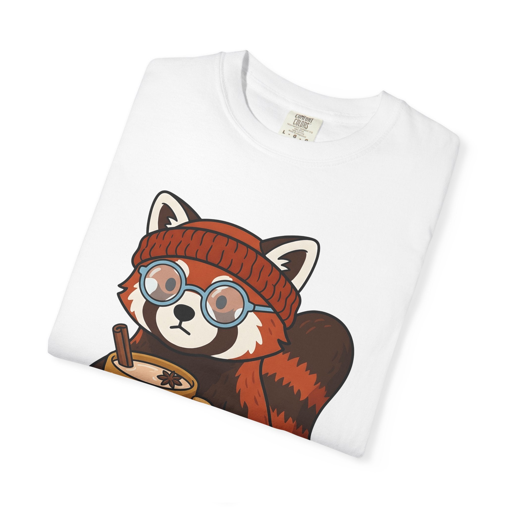 Red Panda Espresso Shirt Coffee Critters Gift Women Hand Drawn Tee Espresso T-Shirt Coffee Fan Illustrated Tshirt Animal Graphic Pastel