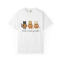Cat Pumpkin Shirt Halloween Cat Gift Women Kawaii Tee Gourd T-Shirt Horror Fan Cute Tshirt Feline Graphic Hand Drawn Costume Tshirt
