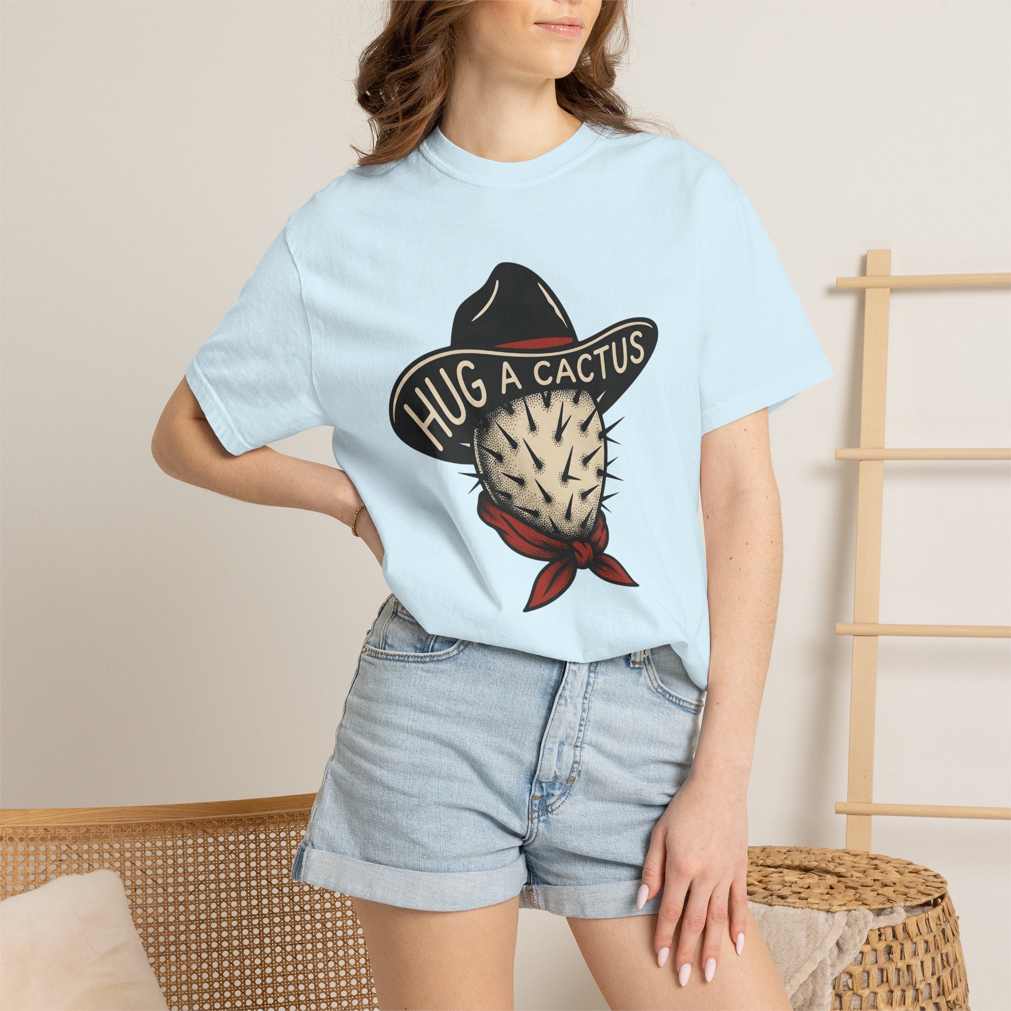 Cactus Cowboy Hat Shirt Cowgirl Western Gift Women Vintage Tee Succulent T-Shirt Rodeo Fan Distressed Tshirt Country Graphic Retro Bandana