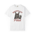 Cat Antlers Shirt Funny Holiday Gift Women Sketch Tee Feline Antler T-Shirt Humor Fan Drawing Graphic Christmas Graphic Retro Peace Symbol