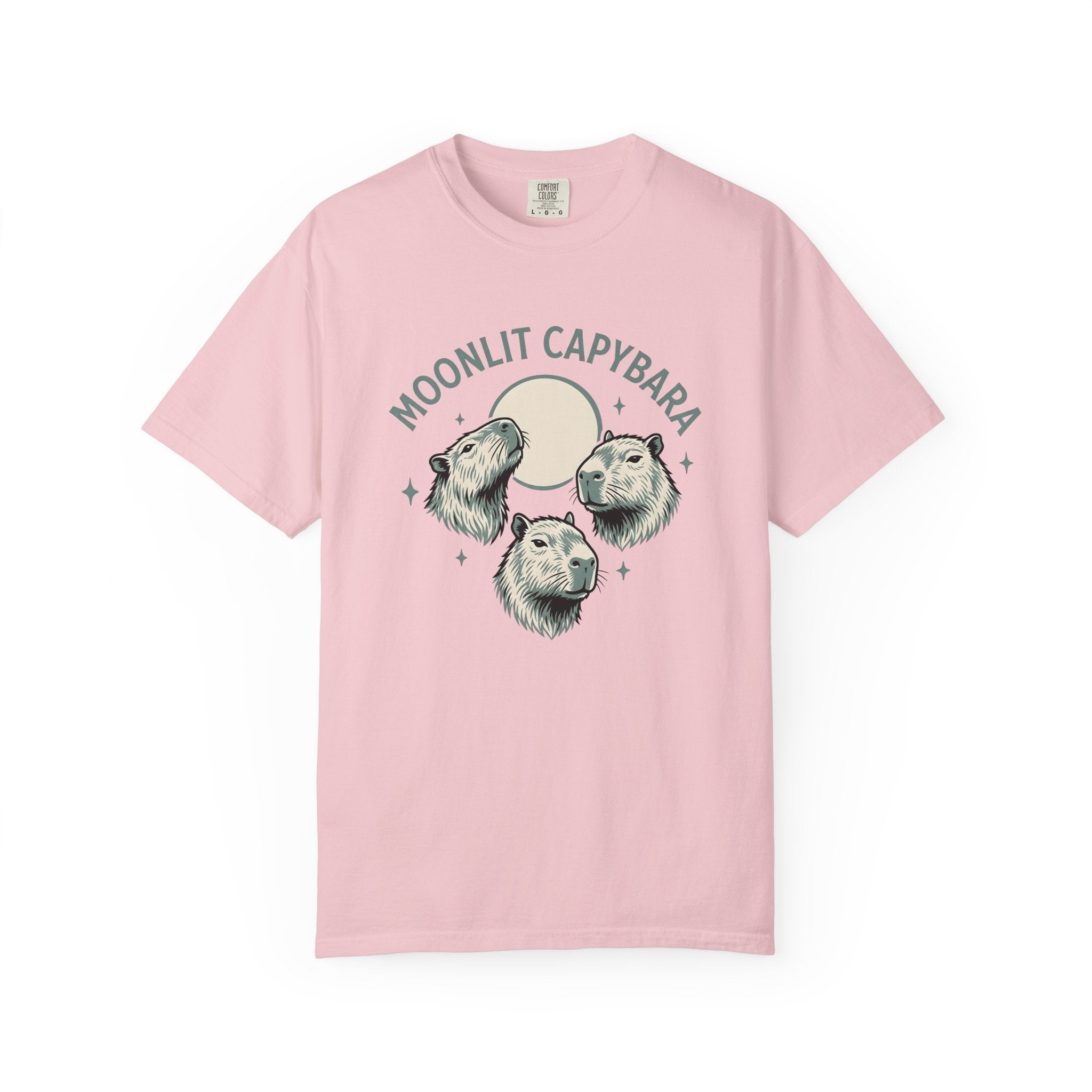 Capybara Set Shirt Animals Environment Gift Women Flat Design Tee Rodent T-Shirt Wildlife Fan Minimalist Tshirt Eco Graphic Old School Night