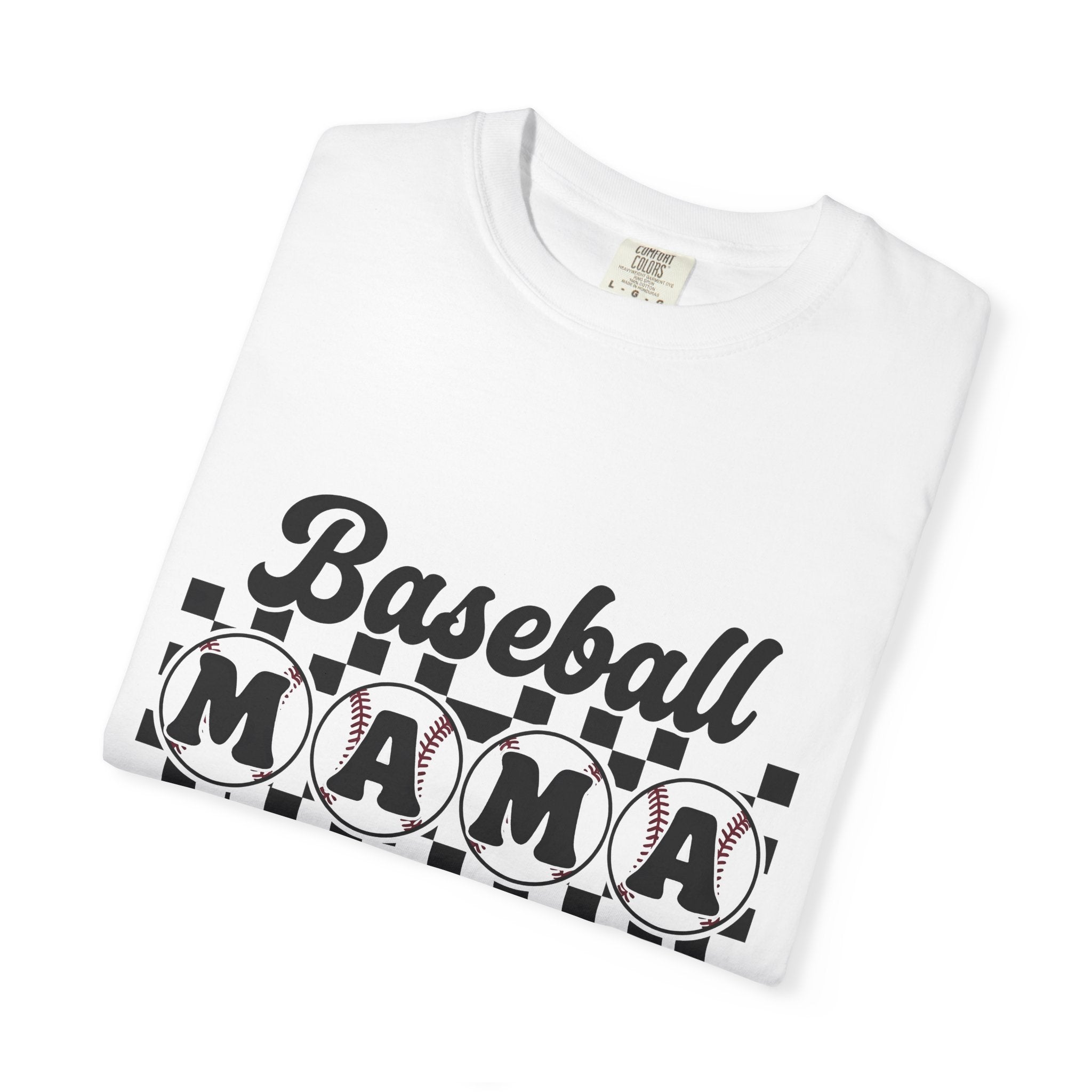 Baseball Mom Shirt Baseball Mom Sports Gift Women Bold Tee Mom T-Shirt Baseball Fan Branded Tshirt Athletic Graphic Retro Checkered Tshirt
