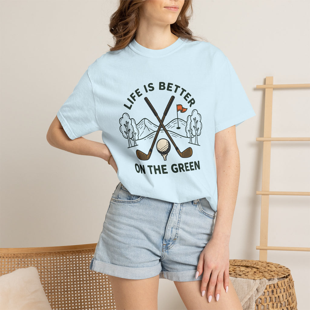Golf Clubs Ball Shirt Golf Hiking Gift Women Drawing Tee Golf Ball T-Shirt Golfer Enthusiast Golfing Tshirt Trekker Graphic Retro Banner