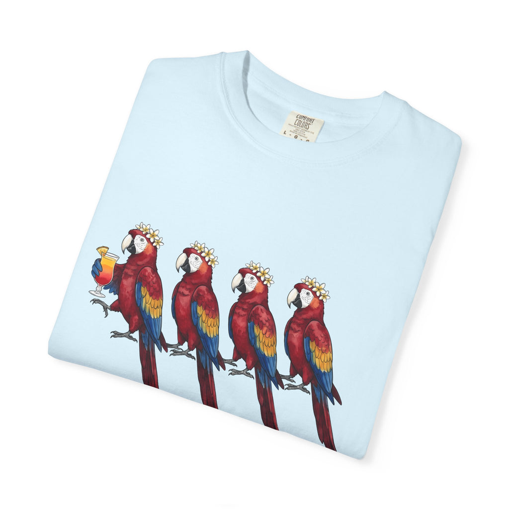 Exotic Bird Shirt Animals Rainforest Gift Women Retro Tee Parrot T-Shirt Wildlife Fan Vintage Tshirt Jungle Graphic Ink Cocktail Glass