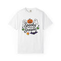 Pumpkin Ghost Bat Shirt Halloween Gathering Gift Women Illustration Tee Gourd T-Shirt Spooky Fan Digital Art Tshirt Party Graphic Line Art