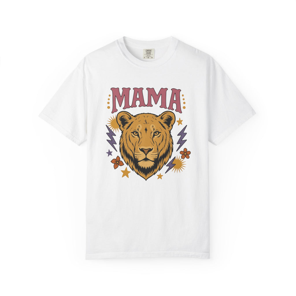 Lion Head Shirt Animals & Flowers Motherhood Gift Women Bold Graphic Tee Lion T-Shirt Wildlife Fan Graphic Design Mom Illustration Retro